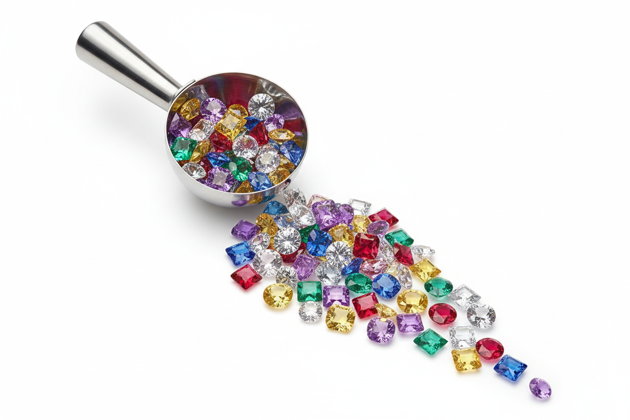 Mystery Scoop with jewels spilling out