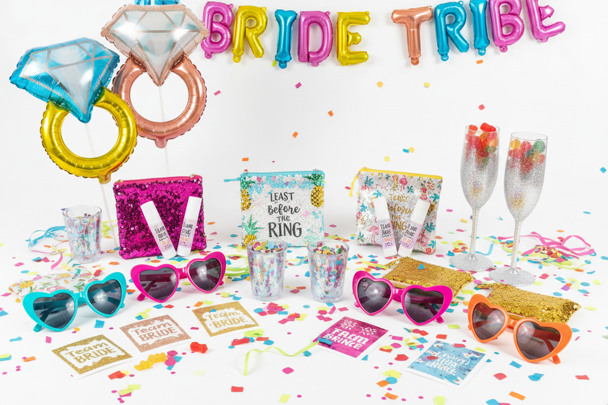 Fun and colorful bachelorette party favors